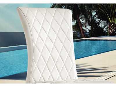 Chaise design avec piètement en acier inoxydable - AMAL