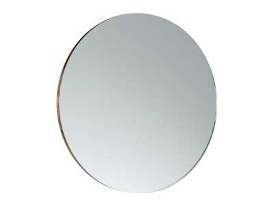 Round mirror with walnut base - ANEESA Round mirror with walnut base - ANEESA