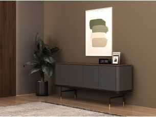Buffet design en bois de noyer et laqué - ANEESA