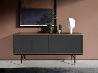 Buffet design en bois de noyer et laqué - ANEESA