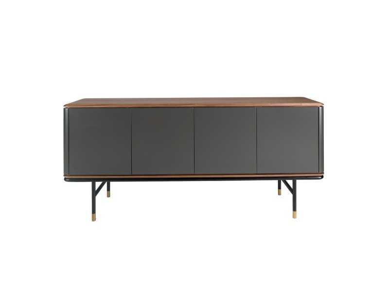 Design sideboard with walnut wood and lacquered - ANEESA