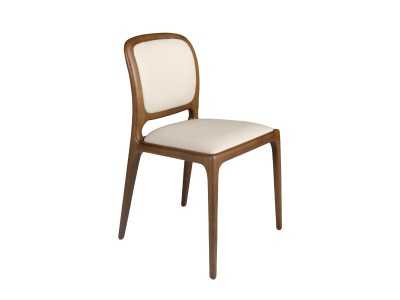 Silla de diseño tapizada de madera maciza - ALMA