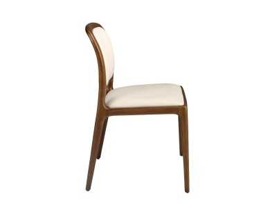Silla de diseño tapizada de madera maciza - ALMA