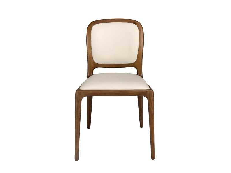 Silla de diseño tapizada de madera maciza - ALMA