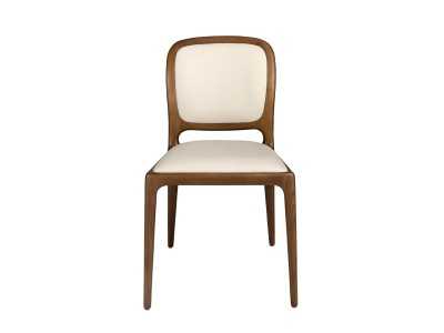 Silla de diseño tapizada de madera maciza - ALMA