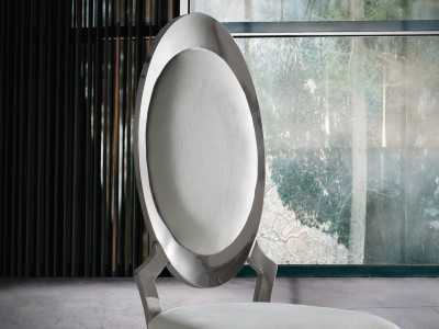 Designer chair with stainless steel structure - ASSALONE