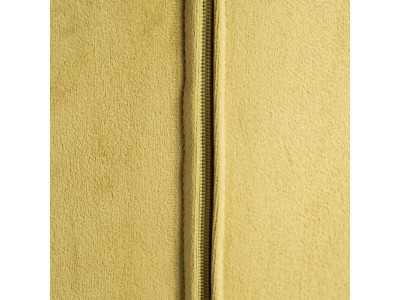 Wing chair upholstered in mustard velvet - ASAPH