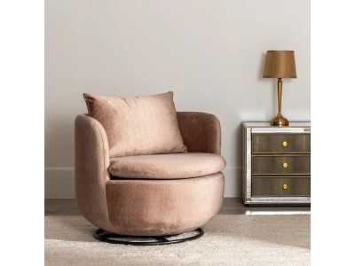 Sillón giratorio tapizado con base en acero lacado - ARUNDEL Sillón giratorio tapizado con base en acero lacado - ARUNDEL