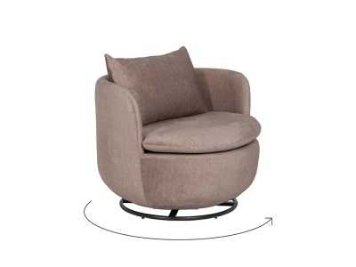 Sillón giratorio tapizado con base en acero lacado - ARUNDEL Sillón giratorio tapizado con base en acero lacado - ARUNDEL