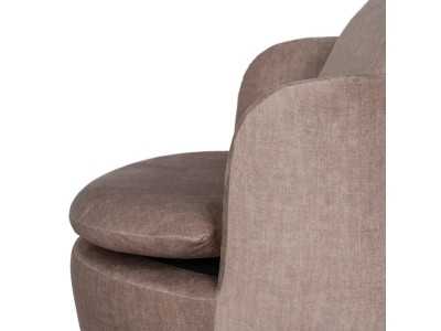 Sillón giratorio tapizado con base en acero lacado - ARUNDEL Sillón giratorio tapizado con base en acero lacado - ARUNDEL
