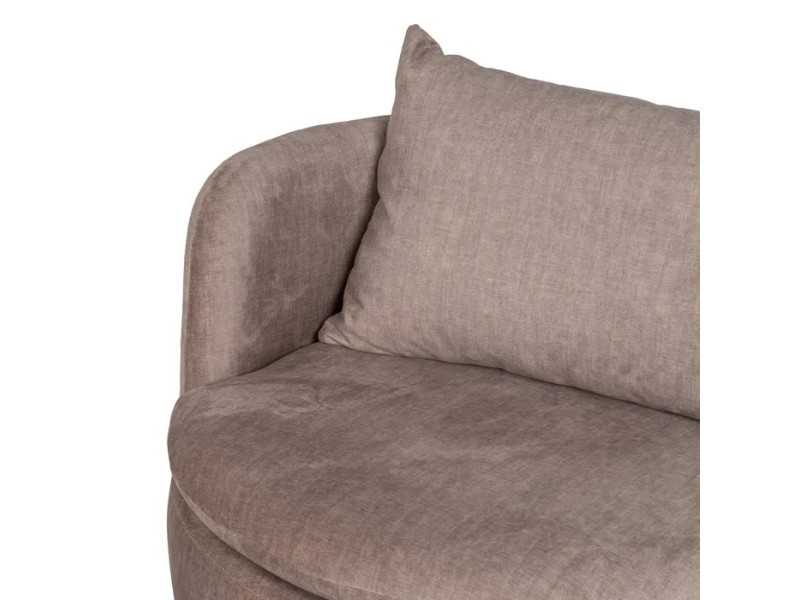 Upholstered swivel armchair with lacquered steel base - ARUNDEL