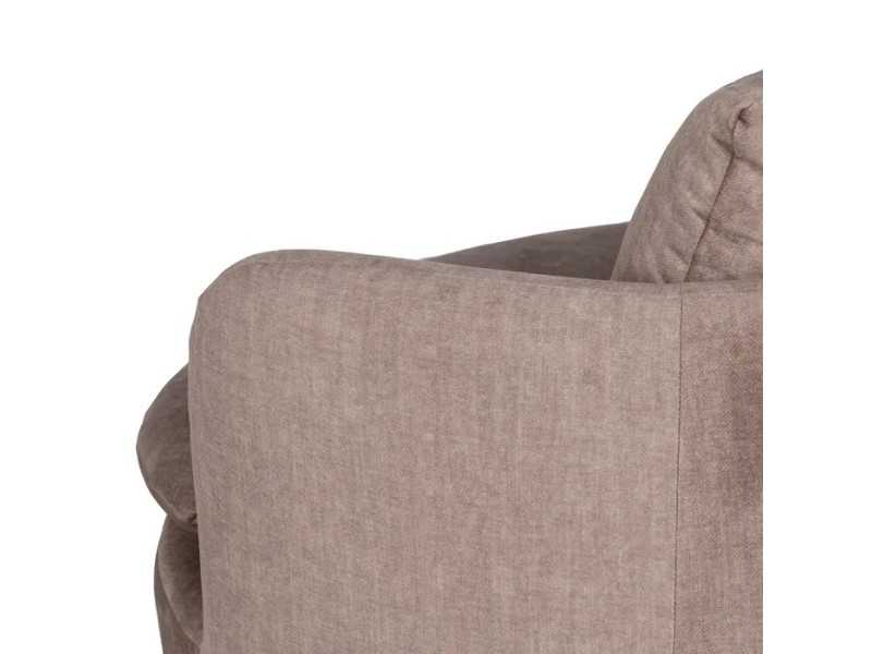 Upholstered swivel armchair with lacquered steel base - ARUNDEL