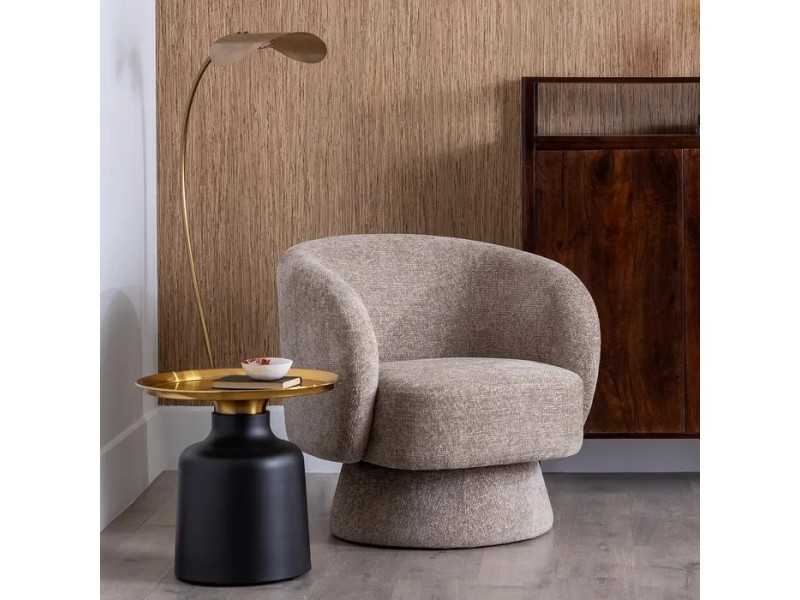 Upholstered designer armchair - BOLA