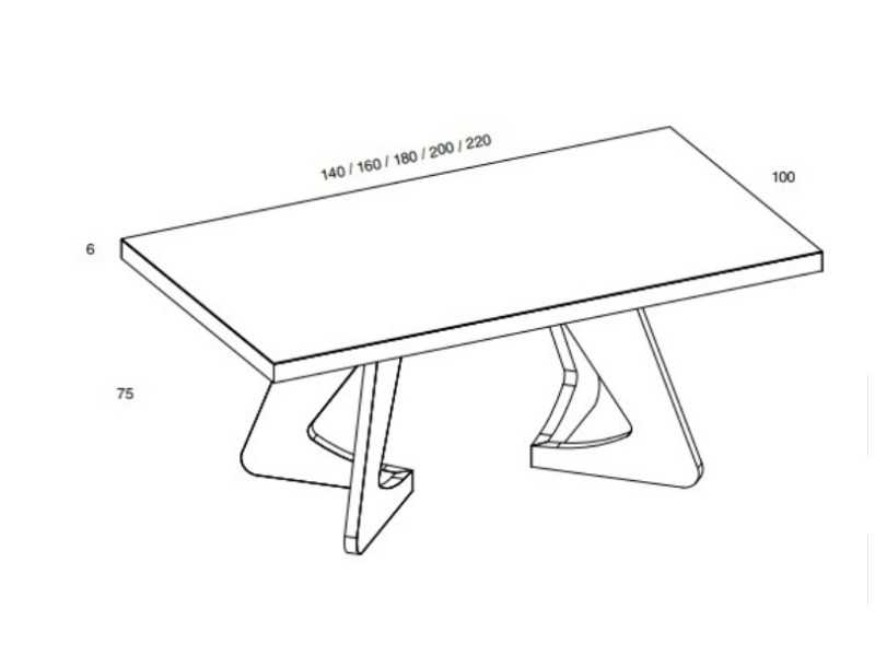 Table à manger fixe ou extensible - ABBADIA