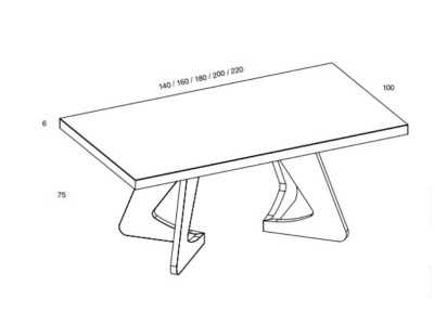Fixed or extendable dining table - ABBADIA