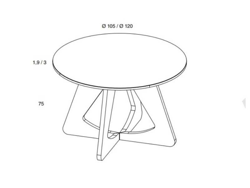 Mesa de comedor redonda fija o extensible - ABBADIA RONDE