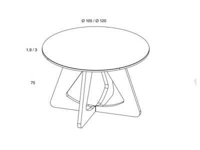 Fixed or extendable round dining table - ABBADIA RONDE