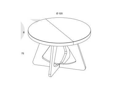 Fixed or extendable round dining table - ABBADIA RONDE