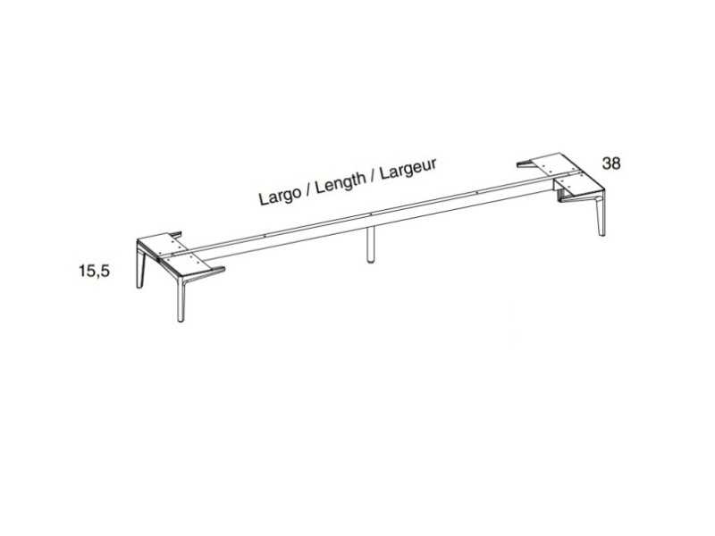Design sideboard with lacquered steel base - NAUGE