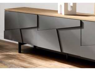 Mueble TV de diseño con base en acero lacado - NAUGE 2