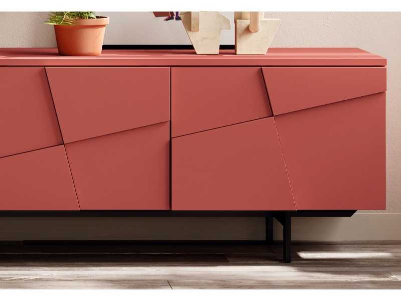 Meuble TV design avec piètement en acier laqué - NAUGE