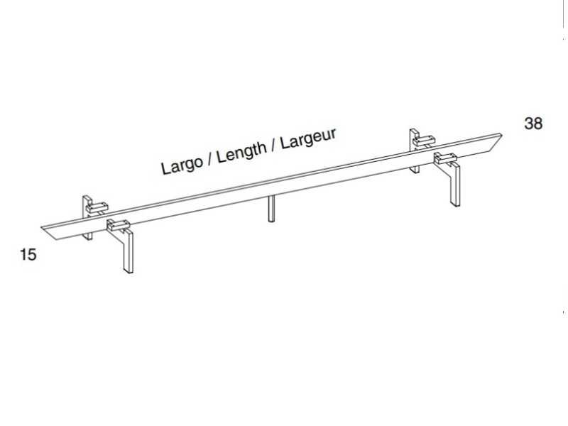Mueble TV de diseño con base en acero lacado - NAUGE