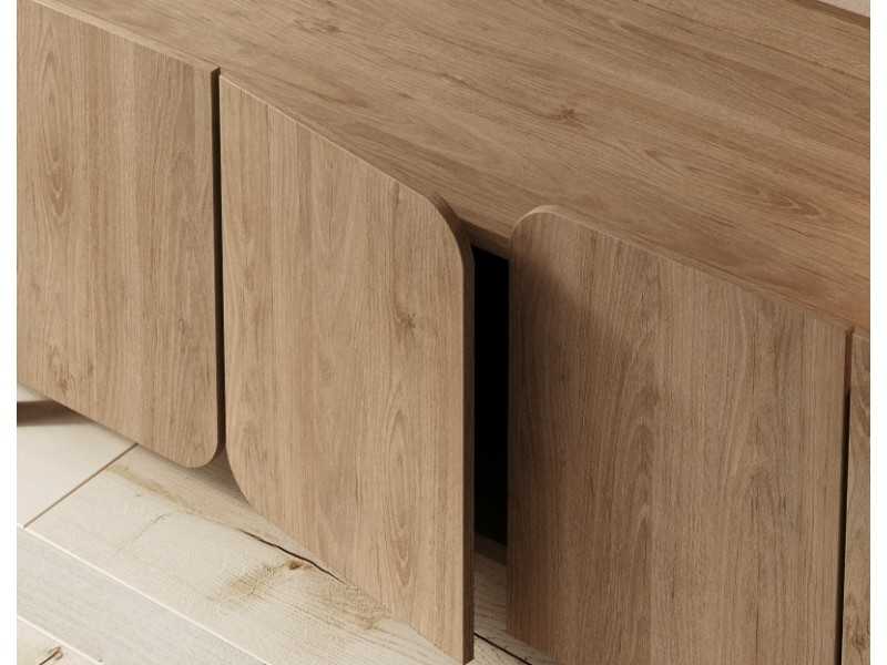 Design sideboard with doors and lacquered steel base - PÉTALES
