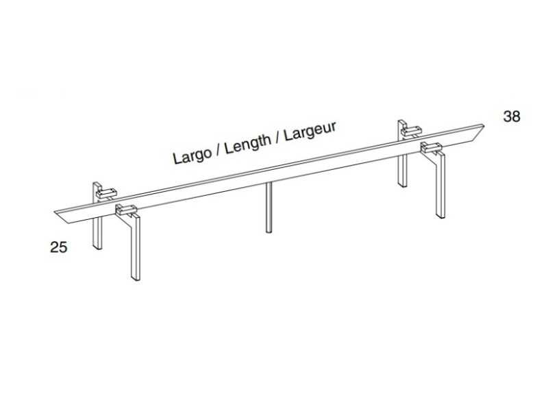 Buffet design avec portes et piètement en acier laqué - PÉTALES