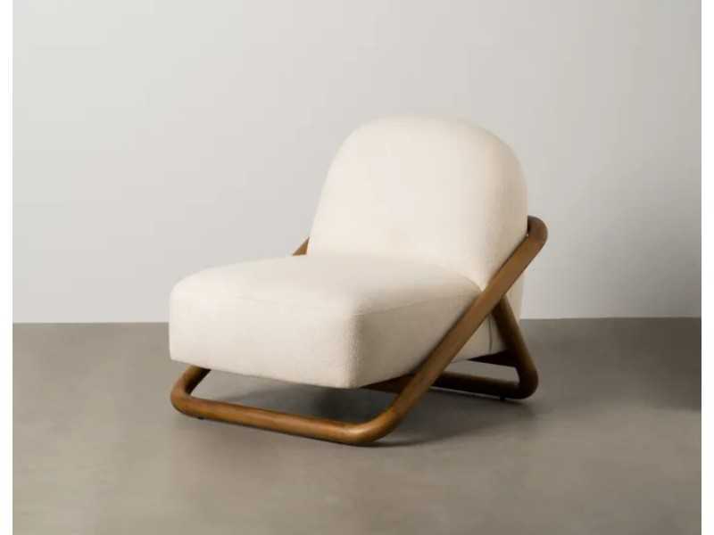 Fauteuil design nordique en bois de teck massif - ÁRTICO