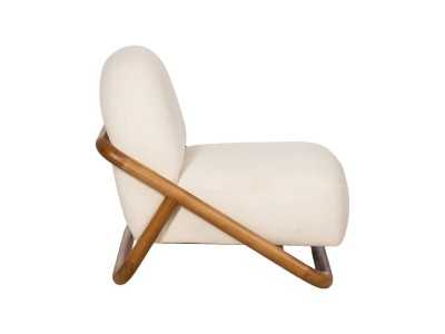 Sillón de diseño nórdico en madera maciza de teka - ÁRTICO