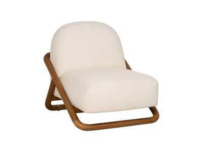 Sillón de diseño nórdico en madera maciza de teka - ÁRTICO