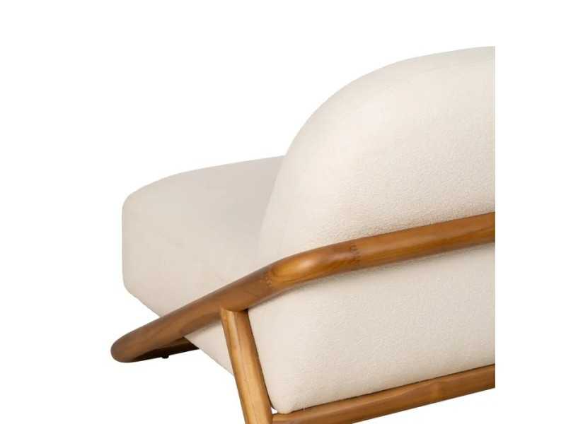 Sillón de diseño nórdico en madera maciza de teka - ÁRTICO