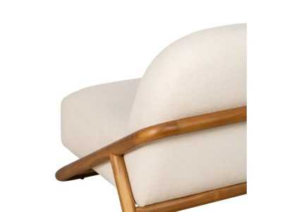 Sillón de diseño nórdico en madera maciza de teka - ÁRTICO
