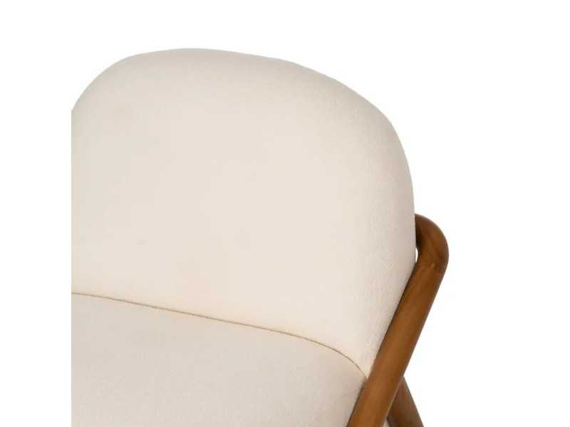 Fauteuil design nordique en bois de teck massif - ÁRTICO