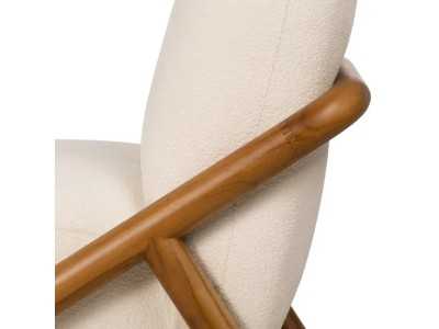 Sillón de diseño nórdico en madera maciza de teka - ÁRTICO