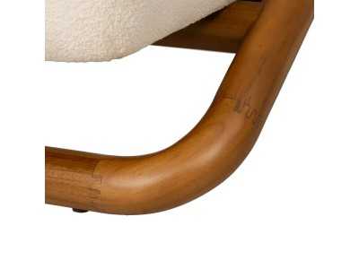 Sillón de diseño nórdico en madera maciza de teka - ÁRTICO