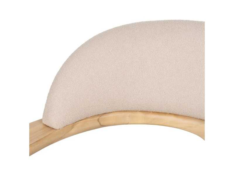 Nordic design armchair in solid teak wood - AIKO NATURAL