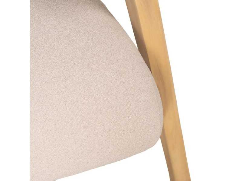 Nordic design armchair in solid teak wood - AIKO NATURAL