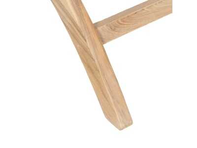 Nordic design armchair in teak wood and rattan - ATARI NATURAL