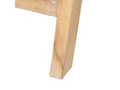 Nordic design armchair in teak wood and rattan - ATARI NATURAL