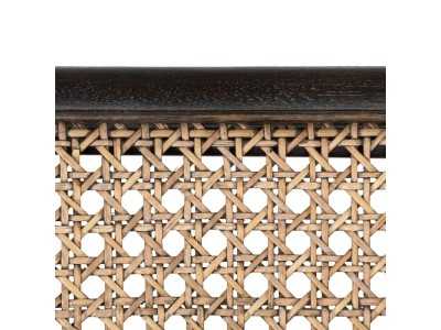 Sillón de diseño nórdico en madera de teka y ratán - ATARI NEGRO Sillón de diseño nórdico en madera de teka y ratán - ATARI NEGRO