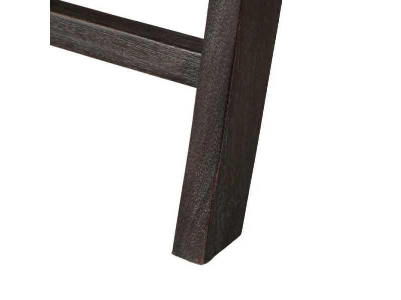 Sillón de diseño nórdico en madera de teka y ratán - ATARI NEGRO