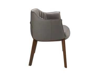 Designer chair upholstered in synthetic leather - AMAYA