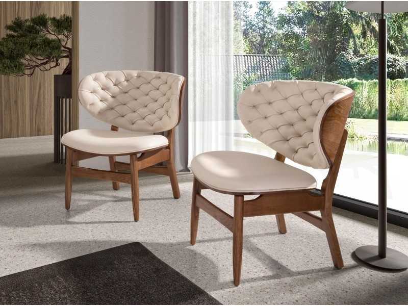 Fauteuil design tapissé de cuir synthétique - ARIEL