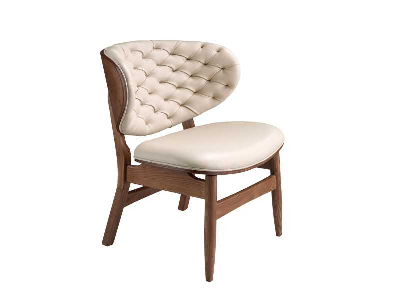 Fauteuil design tapissé de cuir synthétique - ARIEL