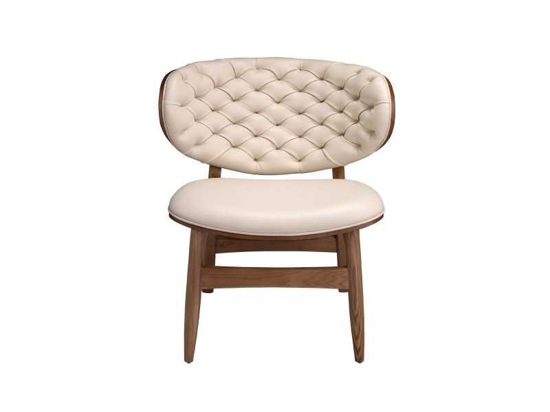 Fauteuil design tapissé de cuir synthétique - ARIEL