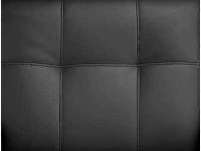 Fauteuil design avec structure en noyer tapissé de cuir synthétique noir - ABAD