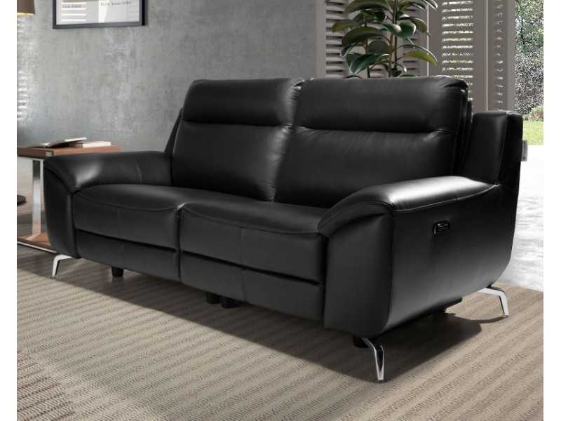 2-seater relax sofa upholstered in genuine leather - AAK