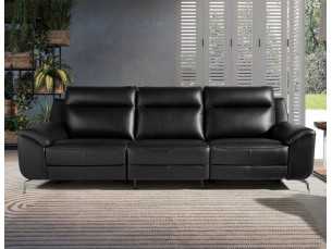 3-seater relax sofa upholstered in genuine leather - AAK