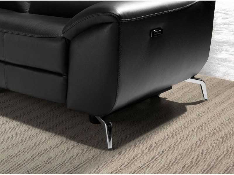 Canapé relax 3 places tapissé de cuir véritable - AAK